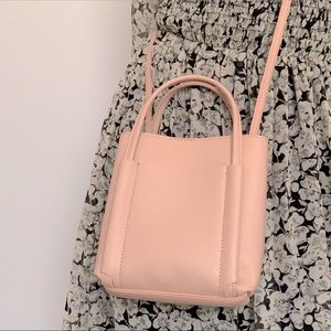 Saddle Crossbody Pleather Bag Strap Handle in Pastel Pink - Accessories, Bags